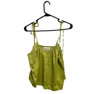 Urban Outfitters Floral Crop Tank Top Yellow Green Women’s Large